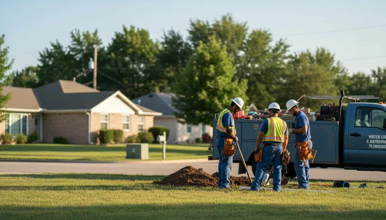 Residential water line and bathroom plumbing service in Lakewood, NM
